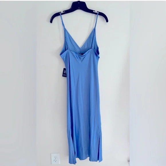 Express nwt baby blue satin midi dress - Picture 5 of 5